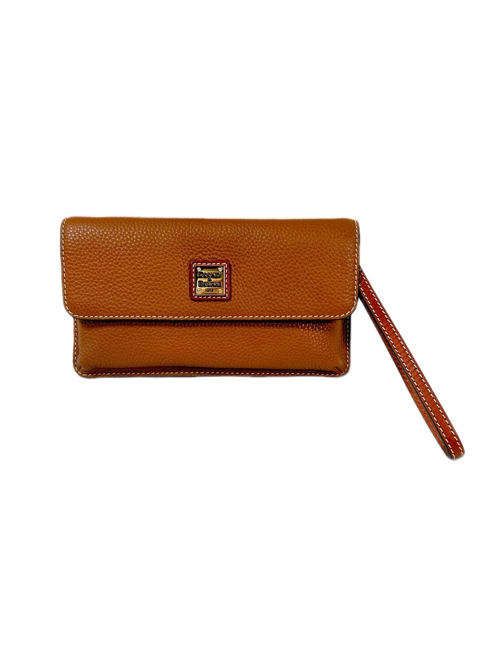 Dooney & Bourke Milly Leather Wristlet Clutch / Crossbody in Cognac Brown - NWOT
